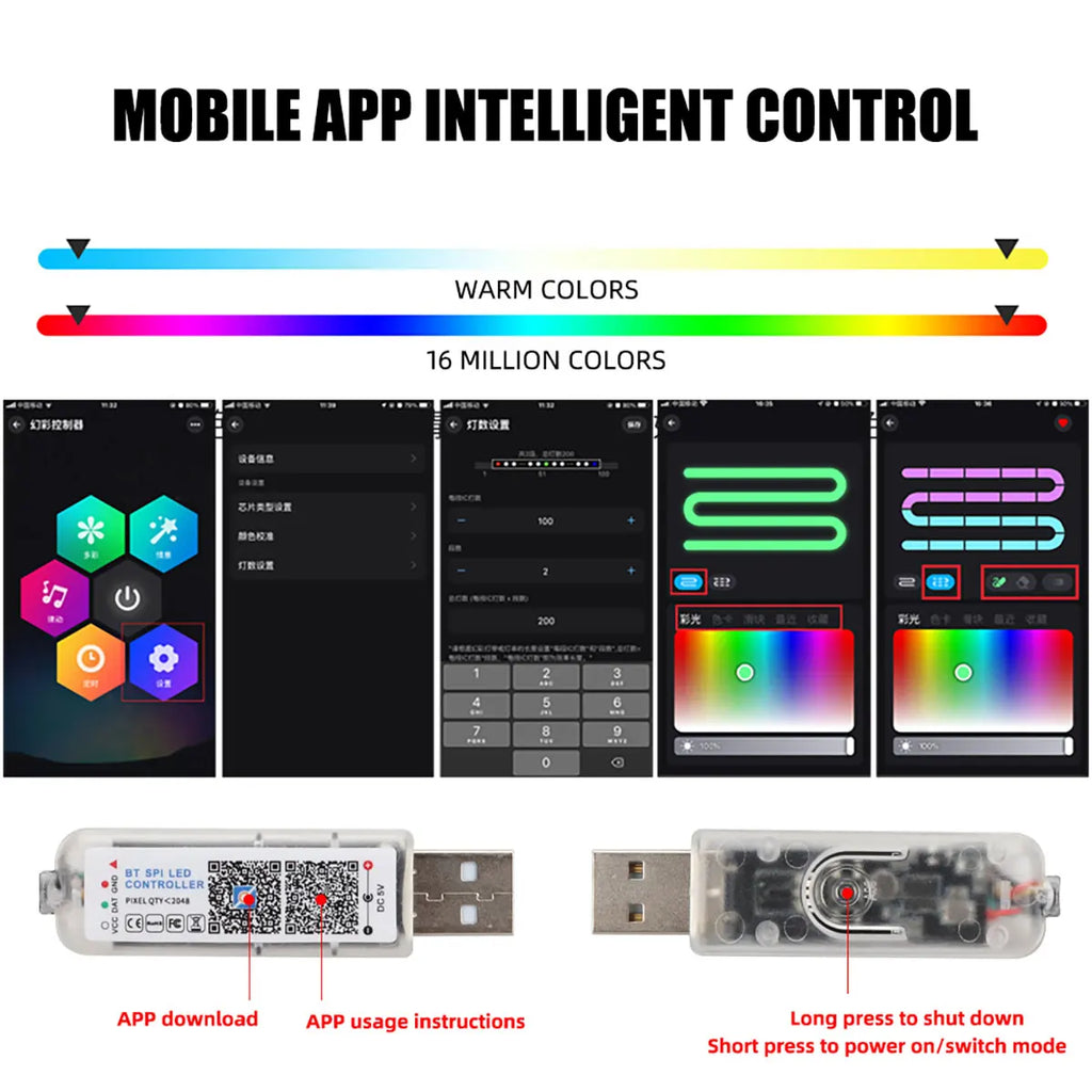 Car Ambient Lights 10 in 1 Footwell Universal RGB Atmosphere Lamps USB APP Remote Cigar Lighter for Tesla Model 3 Y S X