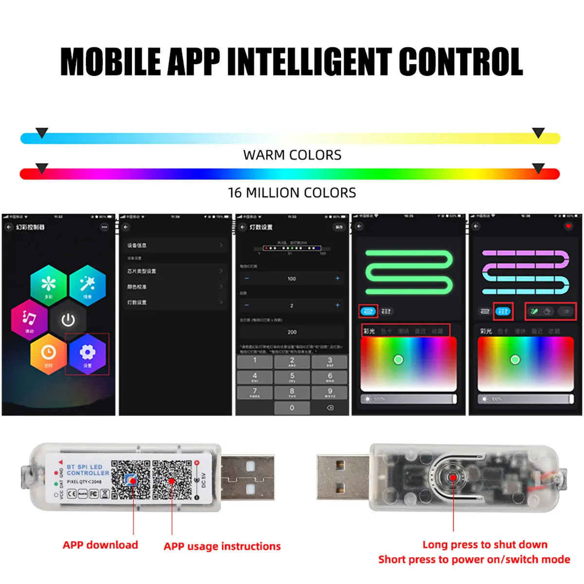 Car Ambient Lights 10 in 1 Footwell Universal RGB Atmosphere Lamps USB APP Remote Cigar Lighter for Tesla Model 3 Y S X